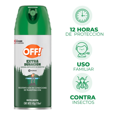 Repelente en Aerosol OFF! Extra Duración 170 ml