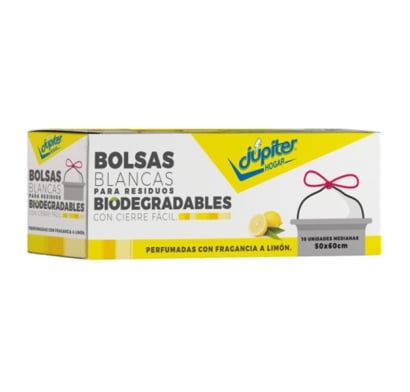 Bolsas de Residuos Júpiter 50 x 60 cm 10 Unidades Amarillo