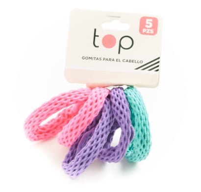 Gomitas para el Pelo Top Grandes 5 Unidades Varios Colores
