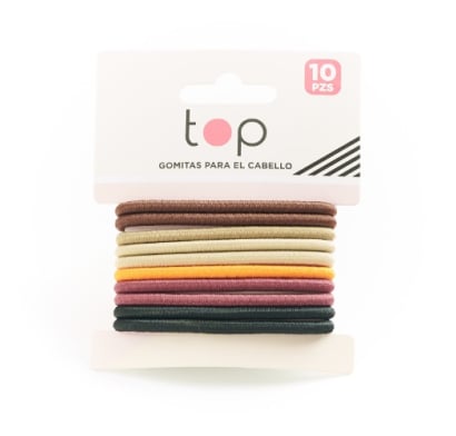 Gomitas para el Pelo Top Finas 10 Unidades