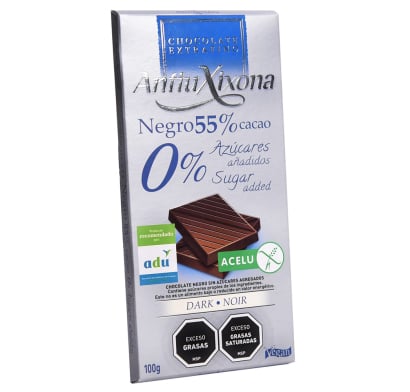 ANTIUXIXONA CHOCO NEGRO SIN AZUCAR 125GR