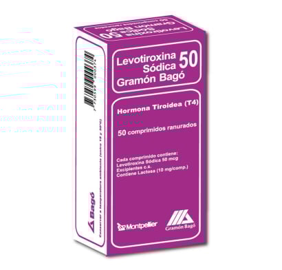 Levotiroxina 50 mcg 50 Comprimidos Ranurados