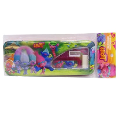 CARTUCHERA DE LATA CON VENTANA TROLLS