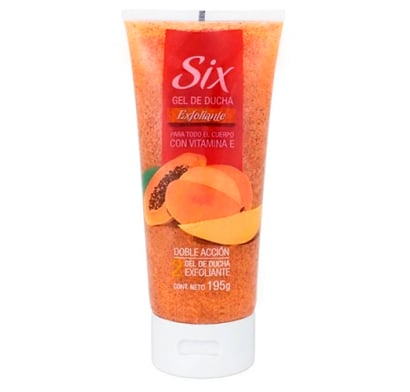 Gel de Ducha Six Exfoliante Mango y Papaya Corporal 195 g