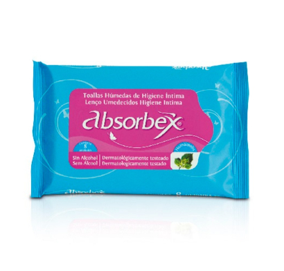 TOALLAS HUMEDAS ABSORBEX HIGIENE INTIMA X8 UNIDADES