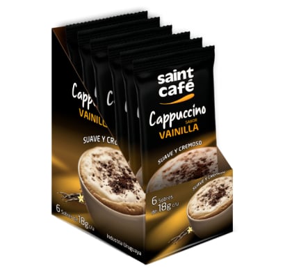 Café Cappuccino Saint Vainilla Stick 6 Unidades