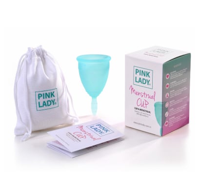 Copa Menstrual Reutilizable Pink Lady Celeste Talle S