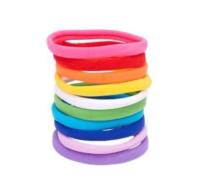 Gomitas para el Pelo Top Arcoíris 10 Unidades