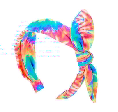 Vincha Top Tie Dye con Moño