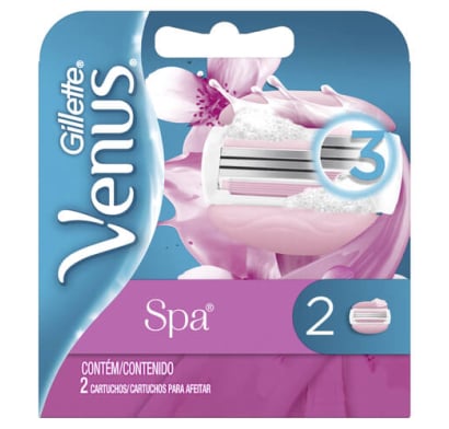 CARTUCHOS PARA AFEITAR GILLETTE VENUS SPA 2 UNIDADES