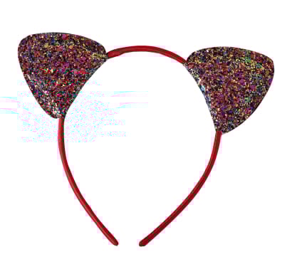 Vincha Infantil para el Pelo Top Rosada con Orejas 1 Unidad