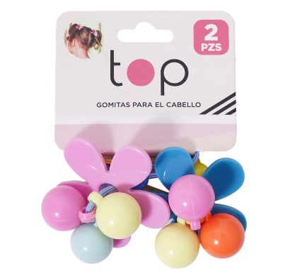 Gomitas para el Pelo Top con Flor 2 Unidades