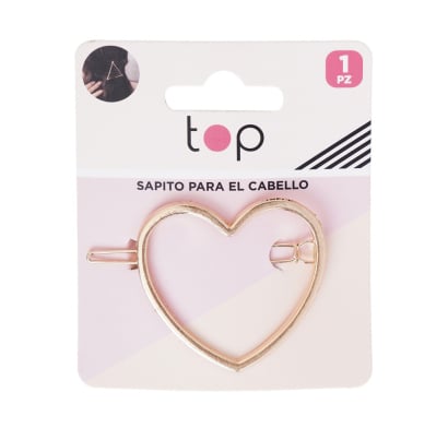 Broche para el Pelo Top Corazón Dorado 1 Unidad