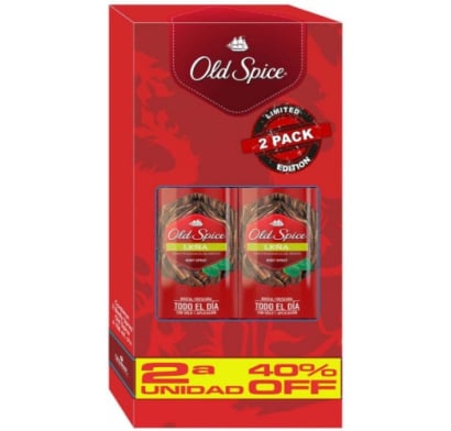 Desodorante en Aerosol Old Spice Leña 150 ml 2 Unidades