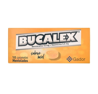 Bucalex 10 mg/3.5 mg Miel 10 Caramelos