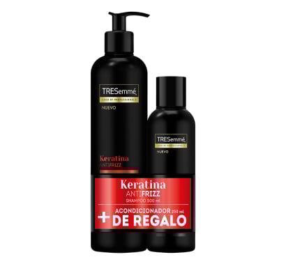 Pack Shampoo TRESemmé Keratina Antifrizz 500 ml + Acondicionador 250 ml