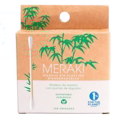 Hisopos Meraki de Bambú 100 Unidades