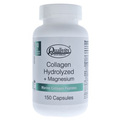 Colágeno Hidrolizado Qualivits Collagen Hydrolyzed + Magnesium 150 Cápsulas