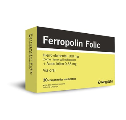 Ferropolin Folic 30 Comprimidos Masticables