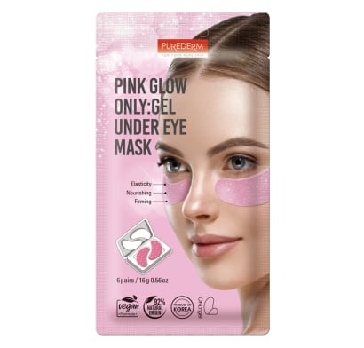Mascarilla Gel Facial Purederm Under Eye Pink Glow 6 Unidades