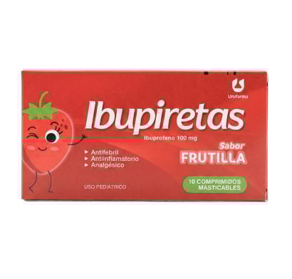 Ibupiretas 100 mg Pediátrico 10 Comprimidos Masticables