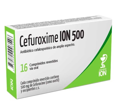 Cefuroxime ION 500 mg 16 Comprimidos Revestidos