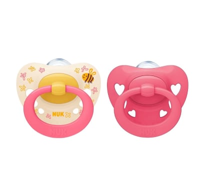 Chupete de Silicona Signature Nuk Rosado Talle 2 6 a 18 meses 2 Unidades