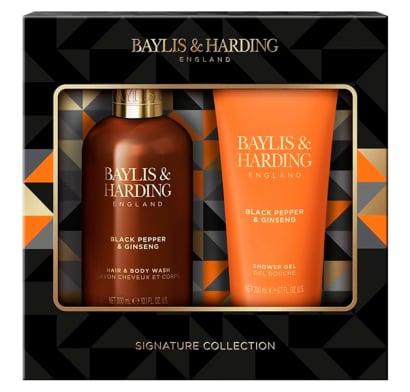 Set Baylis & Harding Black Pepper & Ginseng Men's Luxury 2 Unidades