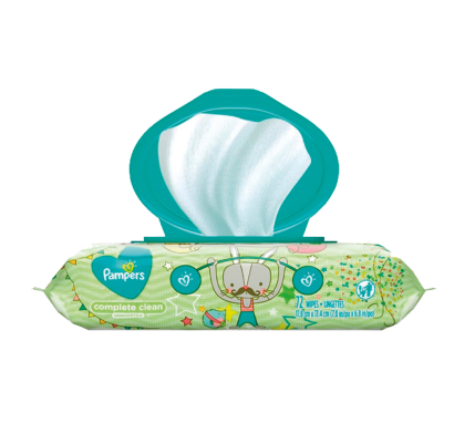 Toallitas Húmedas Pampers Complete Clean sin Perfume 72 Unidades
