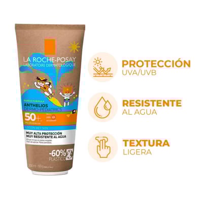 Protector Solar La Roche Posay Anthelios Dermo-Pediatrics Piel Húmeda FPS50 200 ml