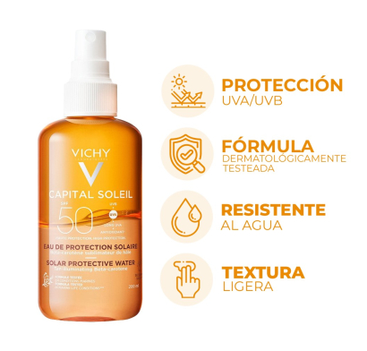 Agua Protectora Vichy Bronz FPS50 200 ml