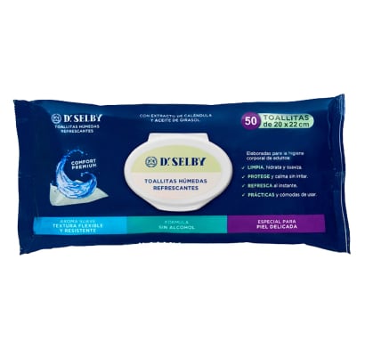 Toallas Húmedas Dr. Selby Adultos 50 Unidades