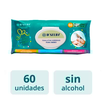 Toallitas Húmedas Dr. Selby Bebé 60 Unidades