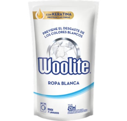 Jabón Líquido para Ropa Blanca Woolite Doypack 450 ml