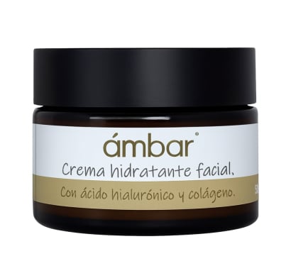 Crema Hidratante Facial Ámbar con Ácido Hialuronico y Colageno 50 ml