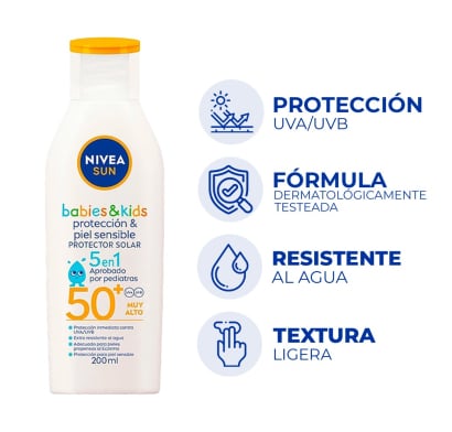 Protector Solar Nivea Protección y Piel Sensible para Niños FPS50+