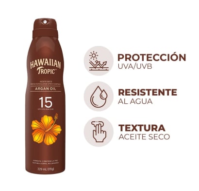 Aceite Hawaiian Tropic Argán FPS15 220 ml
