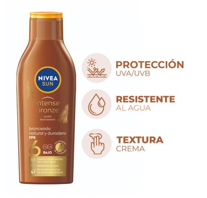Protector Solar Nivea Sun Protect & Bronze FPS6 200 ml