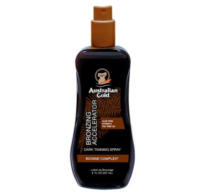 Australian Gold Spray Gel Bronzer aplicador y textura