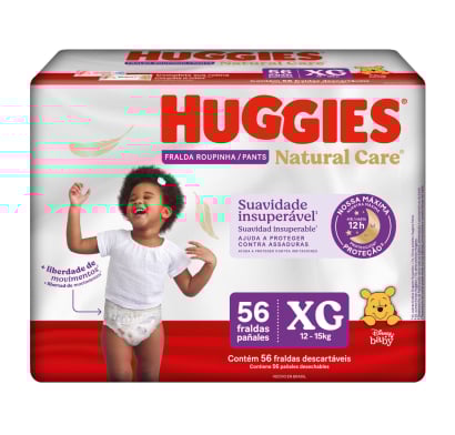 Pañales Huggies Pant Natural Care XG 56 Unidades
