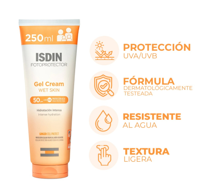 Protector Solar Isdin en Gel Crema FPS50 250 ml