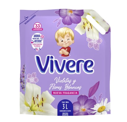 Suavizante Vivere Clásico Violetas 3 l