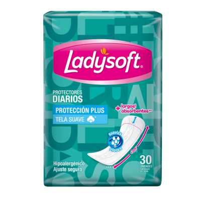 Protectores Diarios Ladysoft Protección Plus 30 Unidades