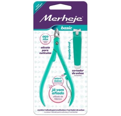 Set Alicate y Cortauñas Merheje Verde