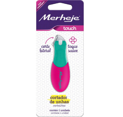 Cortauñas Merheje Touch Verde y Rosado