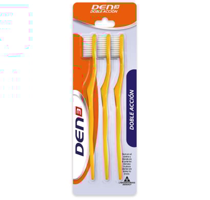 Cepillo de Dientes Den3 Doble Acción 3 Unidades