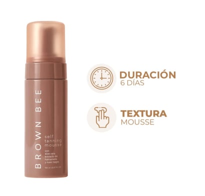 Brown Bee Autobronceador Air Mousse 150ml. Espuma ligera para un bronceado natural de cuerpo.