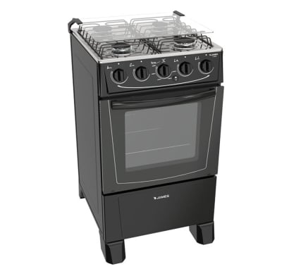 Cocina James C 105 B Estándar 4 Hornallas Negro