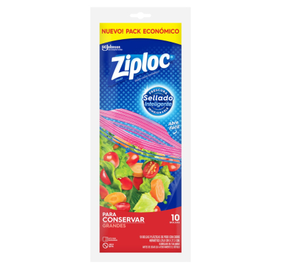 Bolsas Herméticas Ziploc para Conserva Grande 10 Unidades