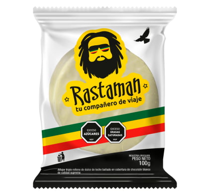 Alfajor Triple Rastaman Chocolate Blanco 100 g